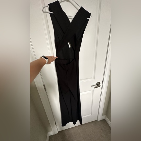 Black dressy pant jumpsuit size small - Picture 4 of 5